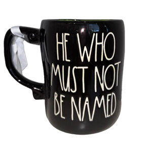Rae Dunn Harry Potter Dark Mark He Who Must Not Be Named Black Coffee Mug NEW